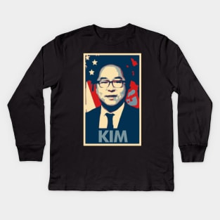 Andy Kim Political Parody Kids Long Sleeve T-Shirt